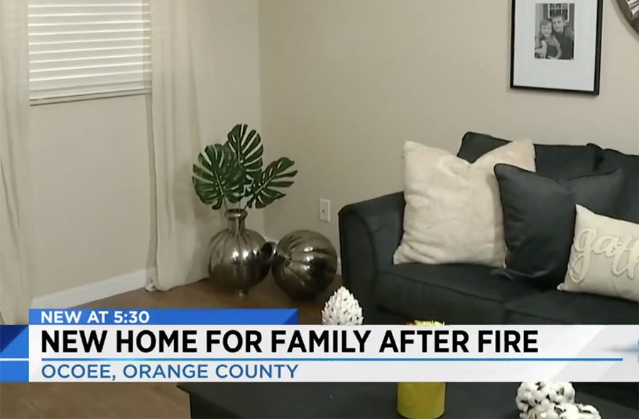 Family displaced after house fire surprised with newly rebuilt home